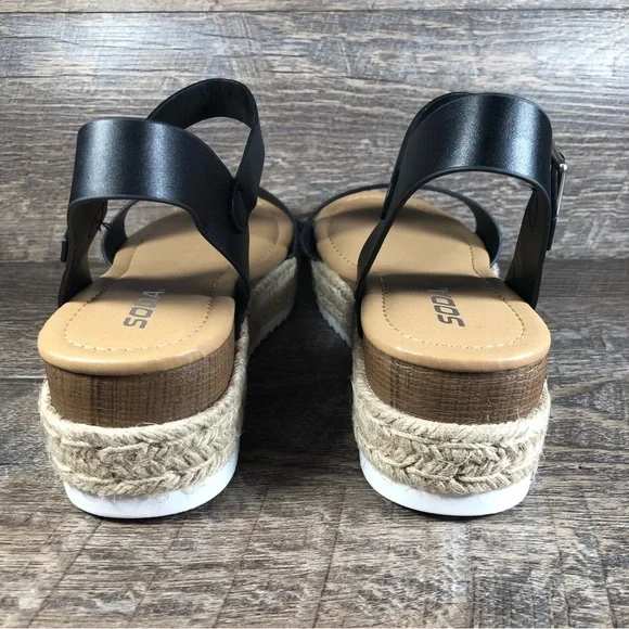 Open Toe Buckle Ankle Strap Espadrille (CLIP-S) - Picture 8 of 9